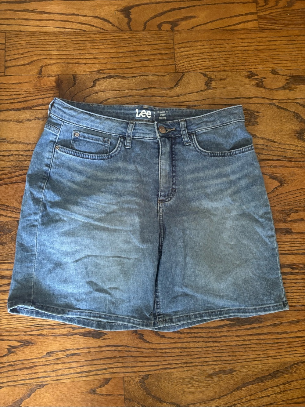 Lee Women's Light Blue Denim Shorts - Classic Five-Pocket